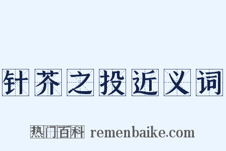 针芥之投近义词是什么意思的图片